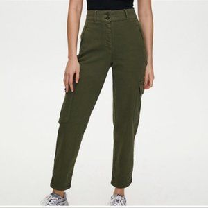 Aritzia Wilfred free Modern Cargo Pant Silent Storm Green size 4